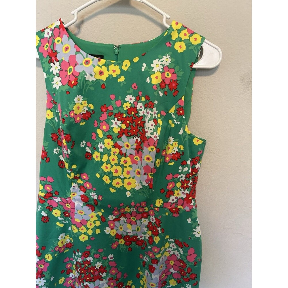 Talbots Floral Springtime Shift Dress Size 6 Cotton Summer Preppy Career Chic - Picture 4 of 10
